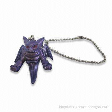 Plastic Mobile Phone strap, a Metal Chain + Plastic Figure